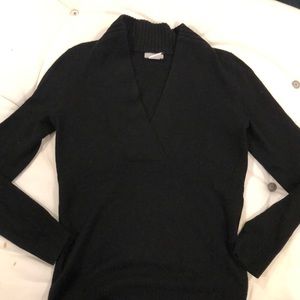 Black collard neck Jcrew cashmere